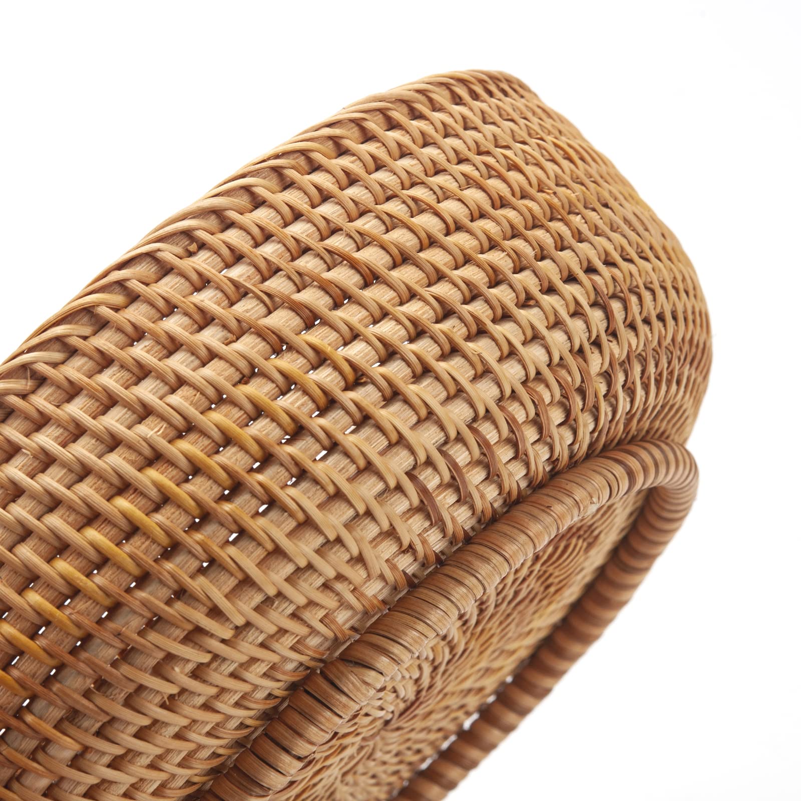 DECRAFTS close-up of rattan weave highlighting sturdy handwoven texture