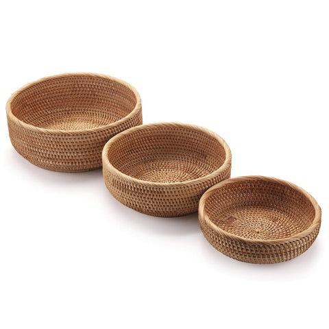 DECRAFTS bowls on wooden table styled for farmhouse decor appeal