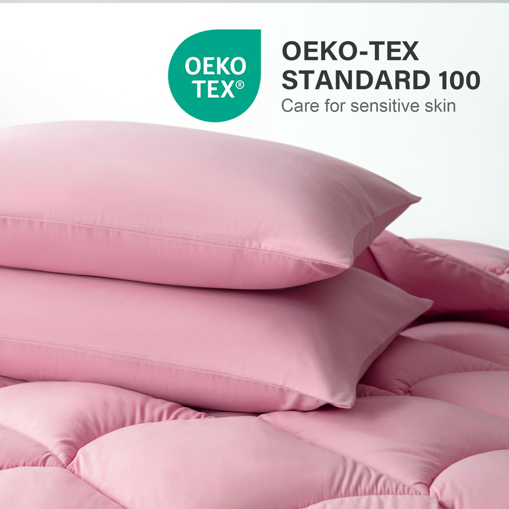 Decroom styled on bed in bedroom to show overall aesthetic benefit