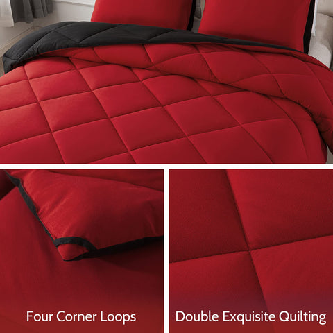 Decroom comforter in duvet cover setup demonstrating easy corner tab use