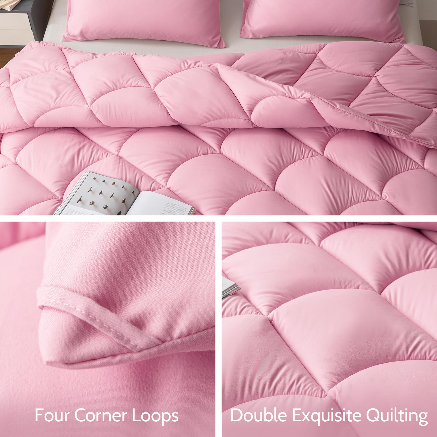 Decroom corner tab detail showing easy attachment to duvet covers