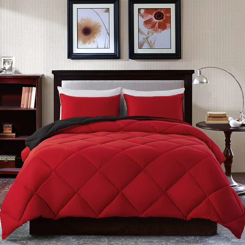 Decroom full comforter front view showing smooth drape and modern style