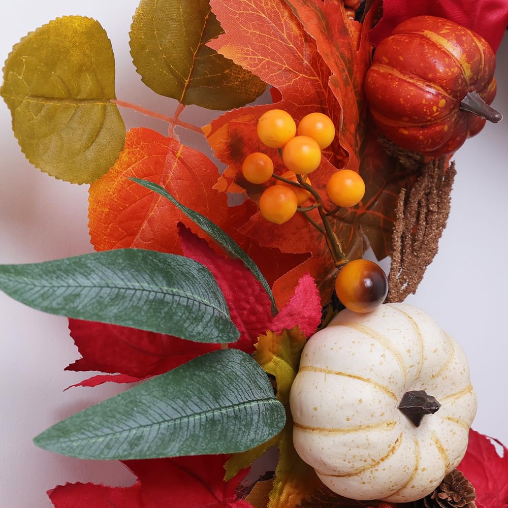 DECSPAS wreath on porch door showing welcoming autumn entrance appeal