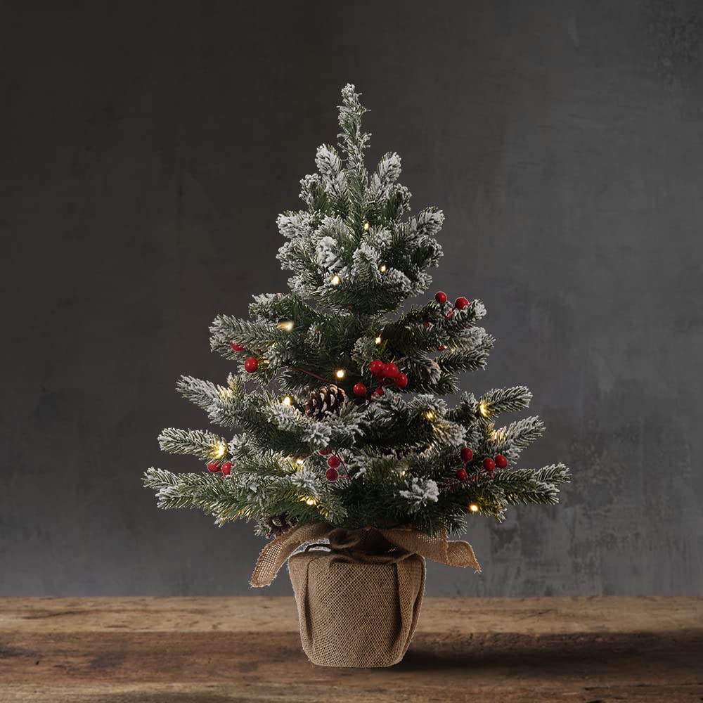 DECSPAS pine cones and red berries detail enhancing lifelike seasonal decoration