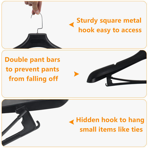 DEDU detail of double trouser bars holding pants neatly and preventing slipping