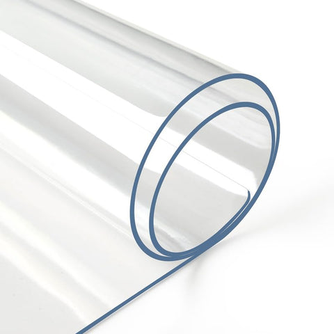 Deep Dream front view of clear 36x60 protector showing full tabletop visibility and protection