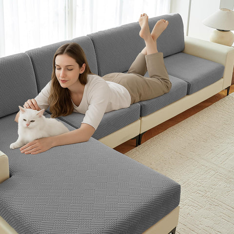Deep Dream living room scene displaying covered sectional for stylish protection