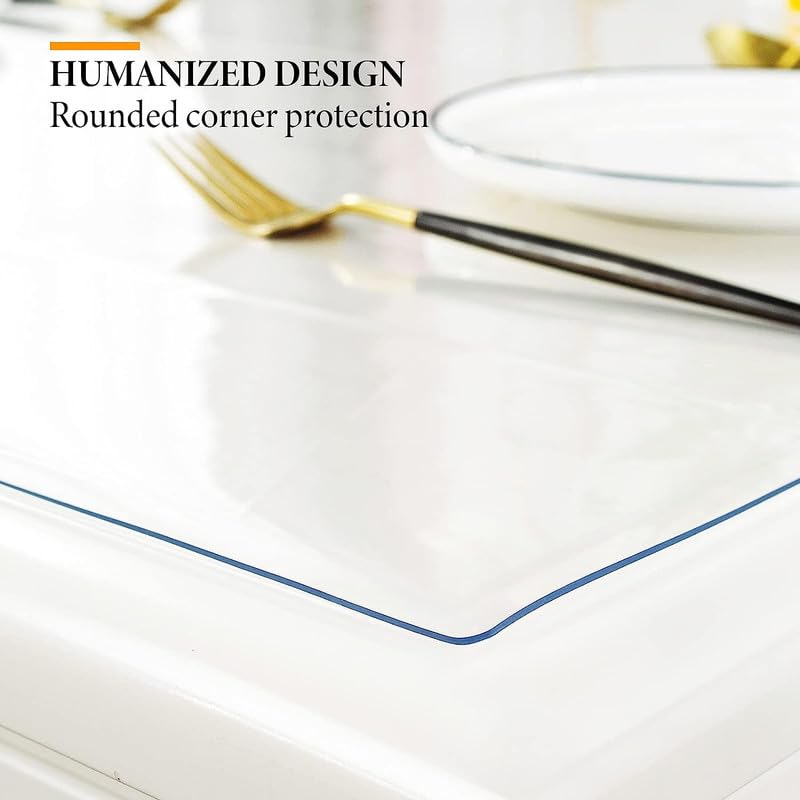 Deep Dream protector on dining table in use showing spill resistance and clear look