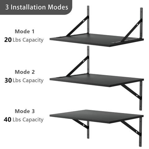 Deep Floating Wall Shelves board edge texture showing sturdy wood and matte finish
