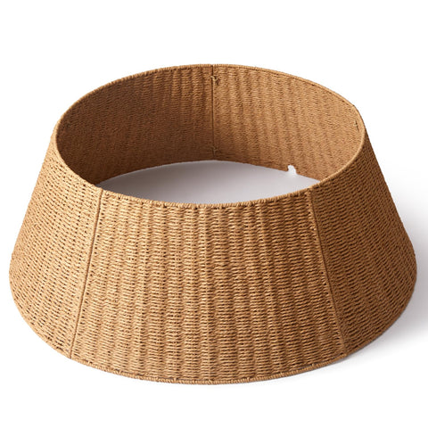 Deerher tree collar front view adds rustic base coverage and visual warmth