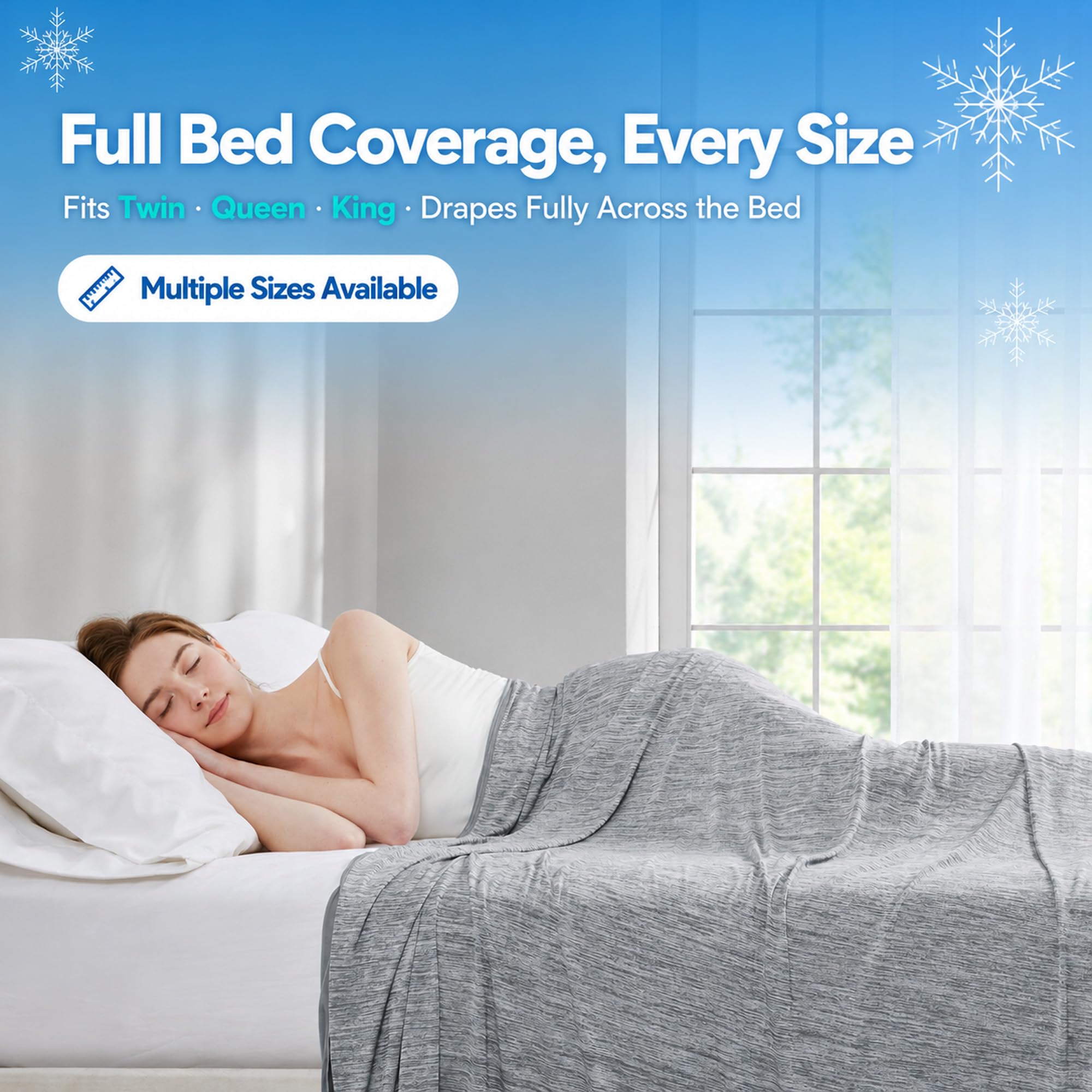 Degrees of Comfort blanket on twin bed demonstrating lightweight breathable comfort
