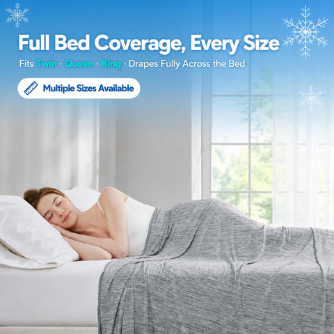 Degrees of Comfort blanket on twin bed demonstrating lightweight breathable comfort