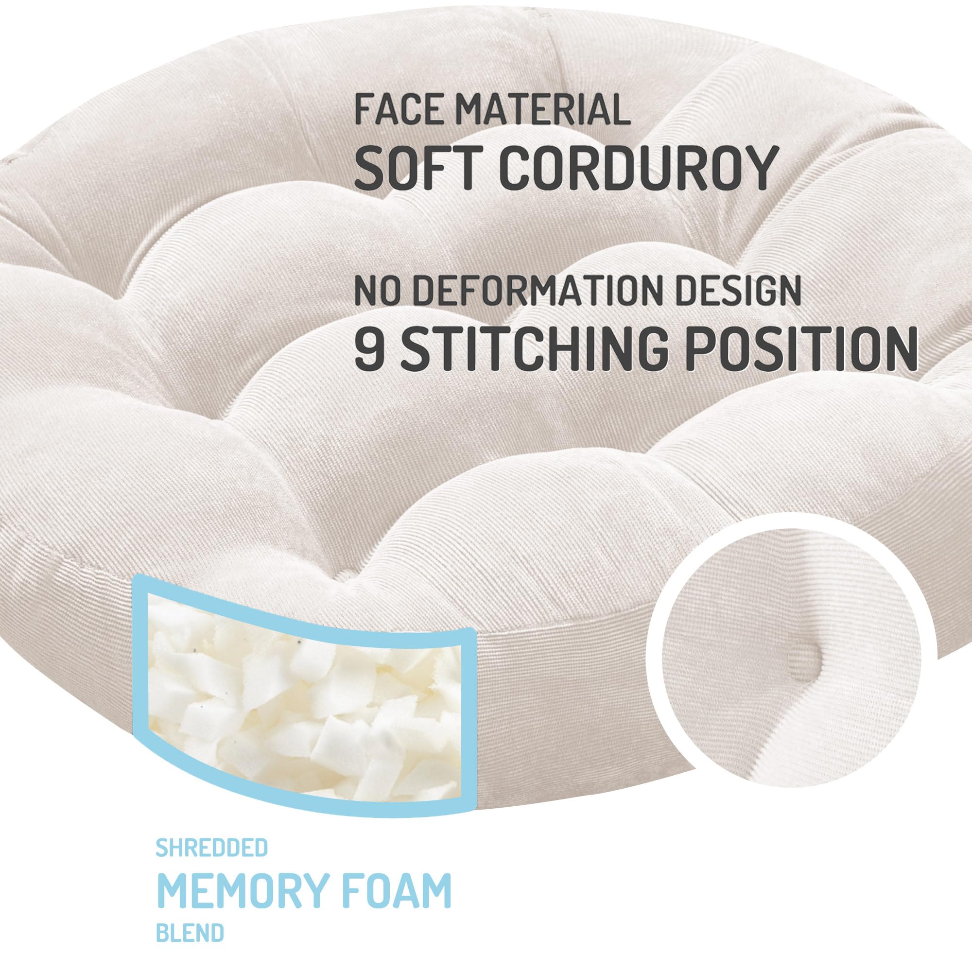 Degrees of Comfort close-up corduroy texture highlighting breathable fabric advantage