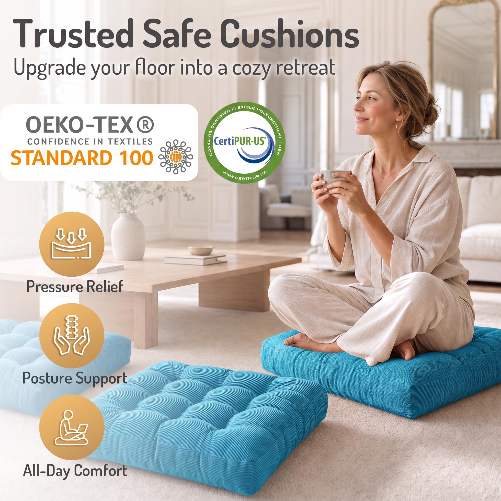 Degrees of Comfort corduroy texture close-up highlighting breathable ribs for cooler sits