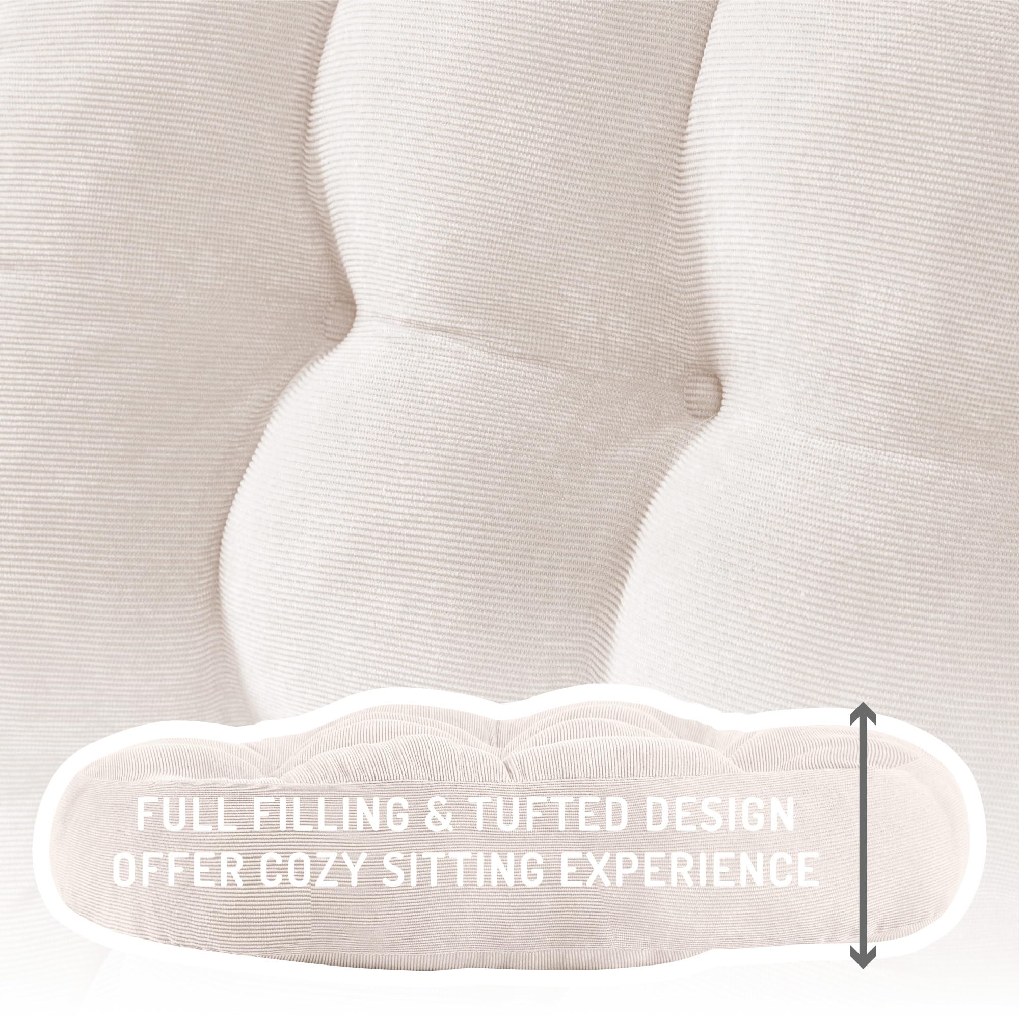 Degrees of Comfort tufting detail demonstrating reduced bunching and maintained shape
