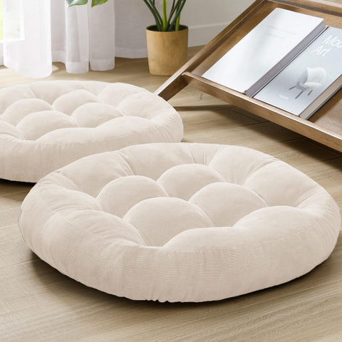 Degrees of Comfort front view of two 22-inch cushions showing roomy seating benefit