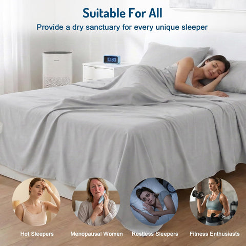 Degrees of Comfort couple sleeping under sheets showing cooling benefit and shared comfort