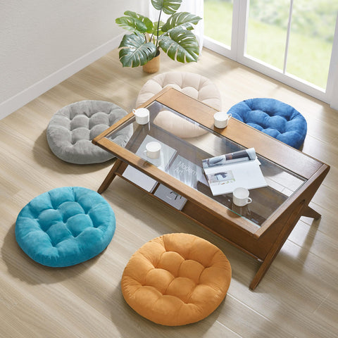 Degrees of Comfort cushion in a reading nook conveying cozy, flexible seating