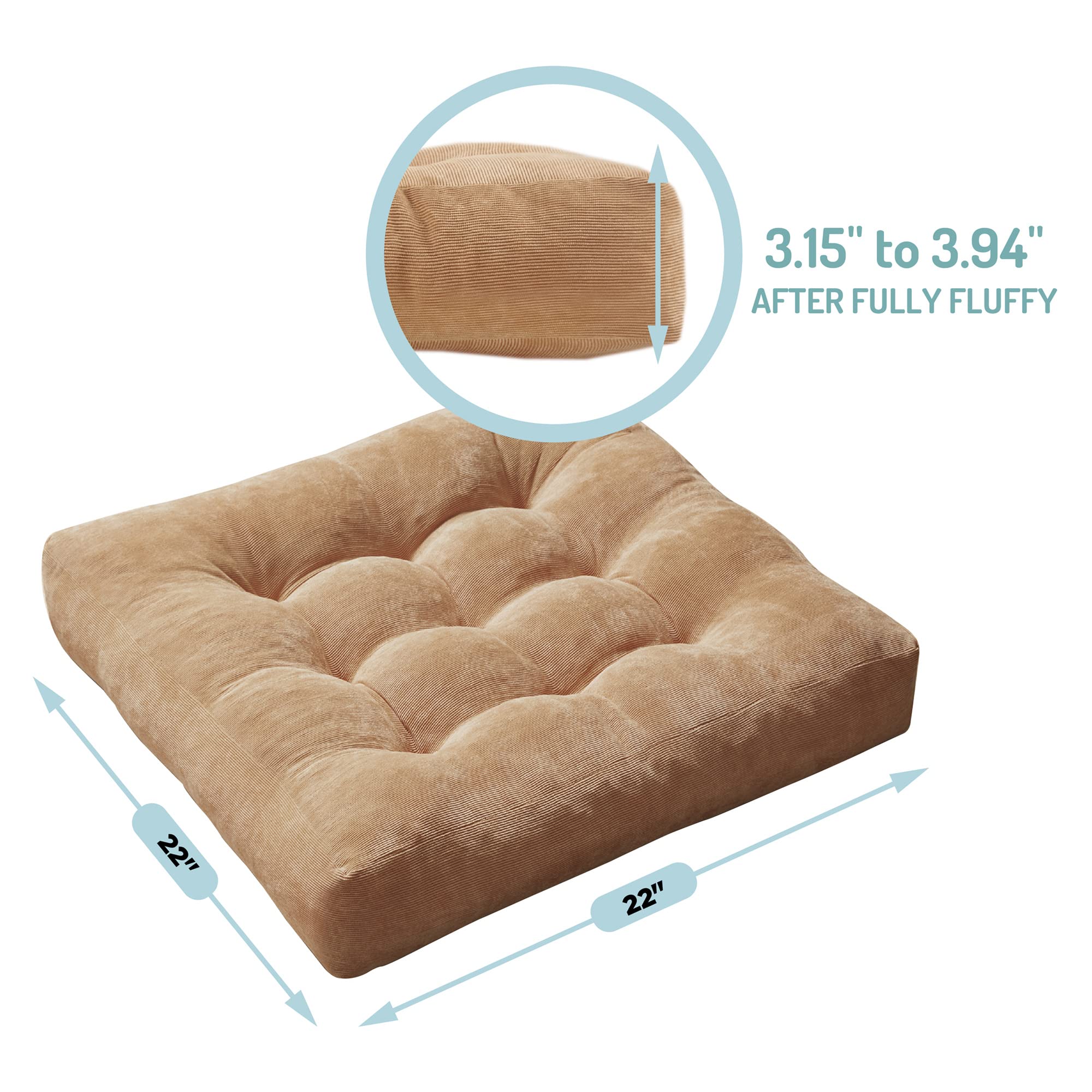 Degrees of Comfort side profile highlighting 3.5-inch thickness and support benefit
