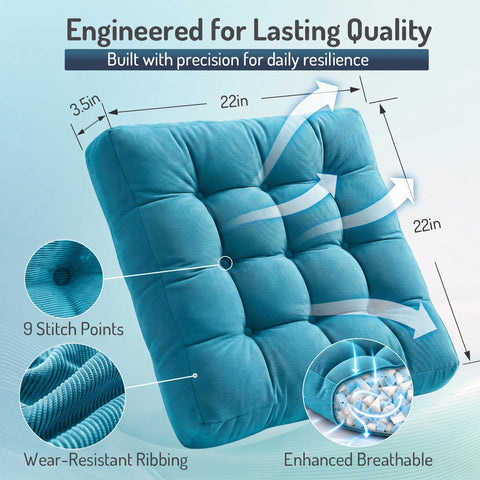 Degrees of Comfort side profile showing 3.5-inch thickness for balanced cushioning and support
