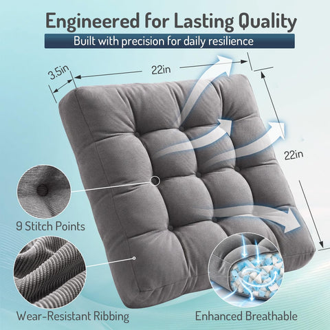 Degrees of Comfort side profile showing 3.5 inch thickness for steady support