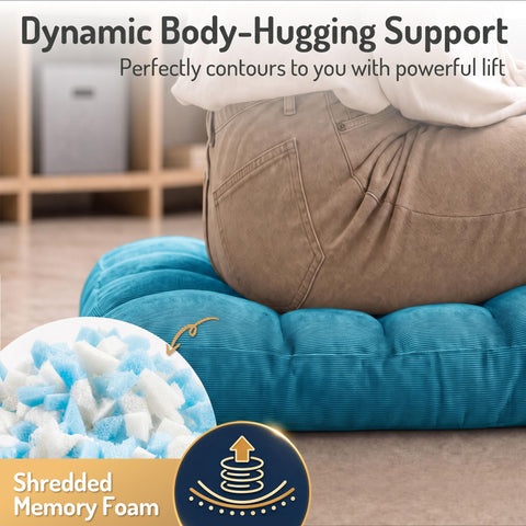 Degrees of Comfort tufting detail demonstrating nine fixed points to reduce filling shift