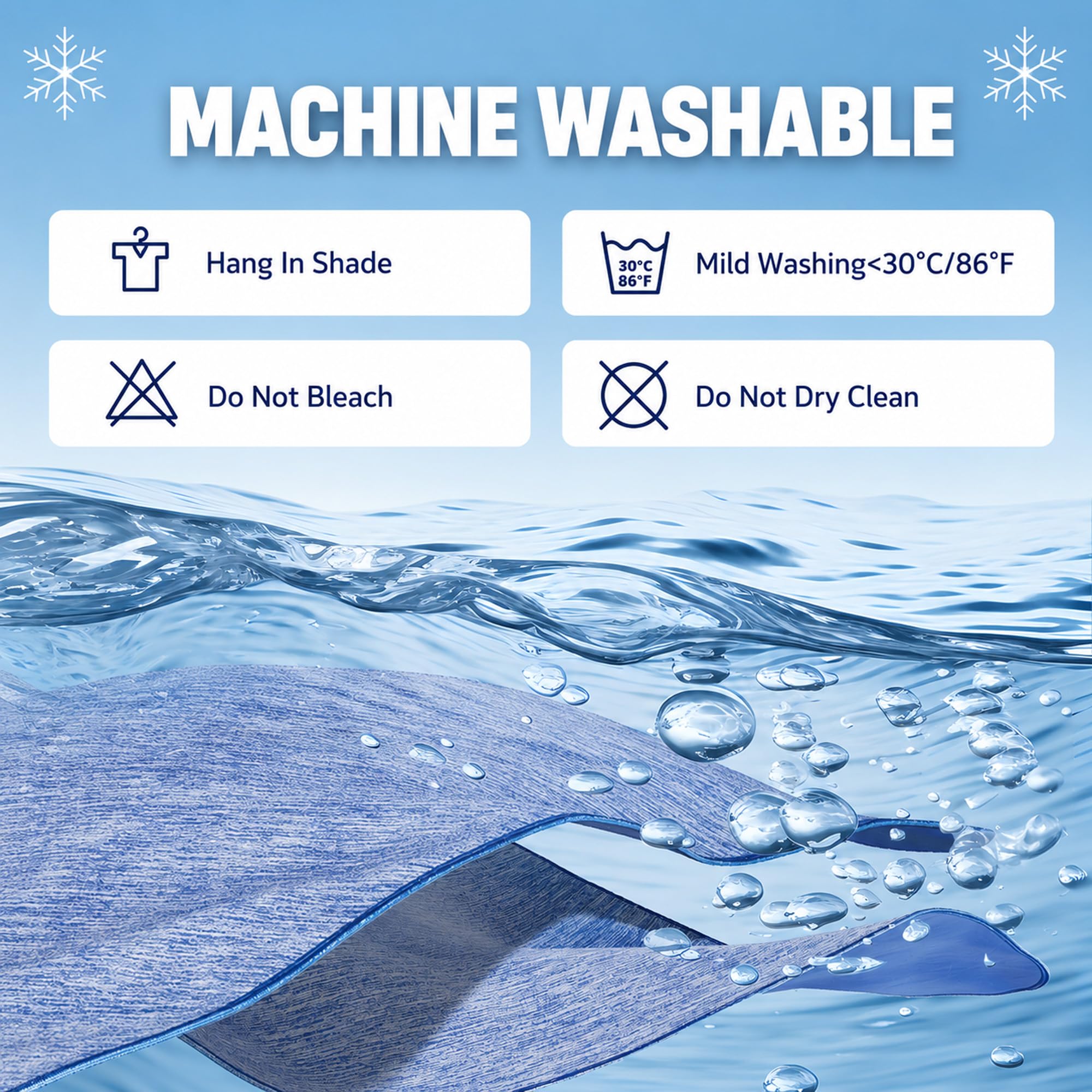 Degrees of Comfort wash care label close-up encouraging proper machine-wash maintenance