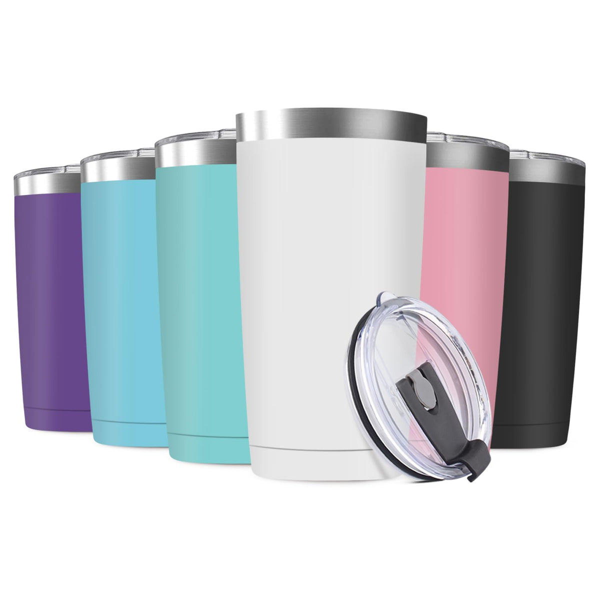 Deitybless front view of 20oz tumbler showing sleek design and temperature retention