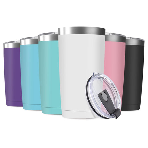 Deitybless front view of 20oz tumbler showing sleek design and temperature retention