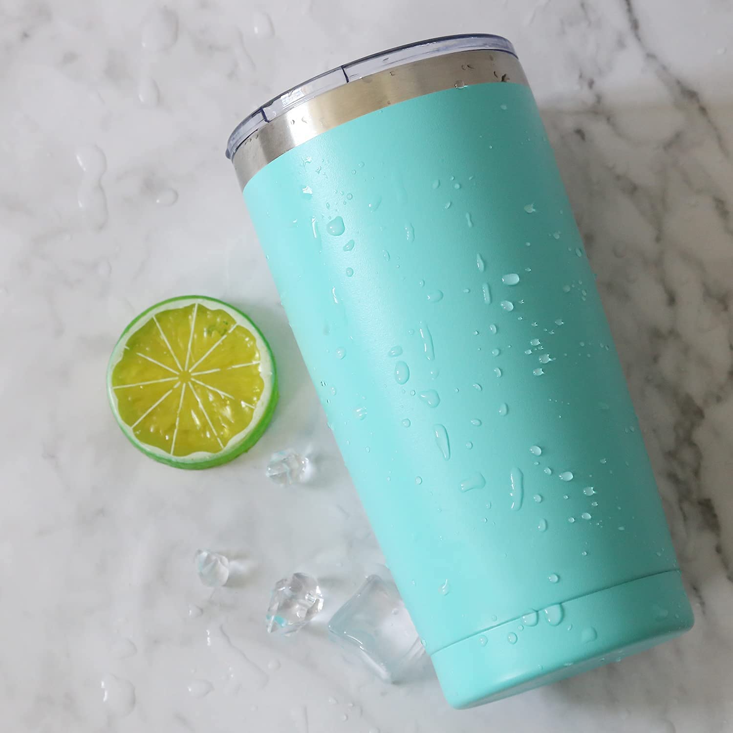 Deitybless tumbler in car cup holder showing perfect fit for travel and driving