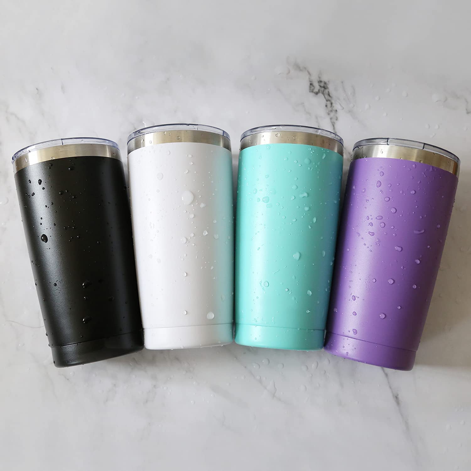 Deitybless tumbler staged with wine and cocktail for versatile beverage use