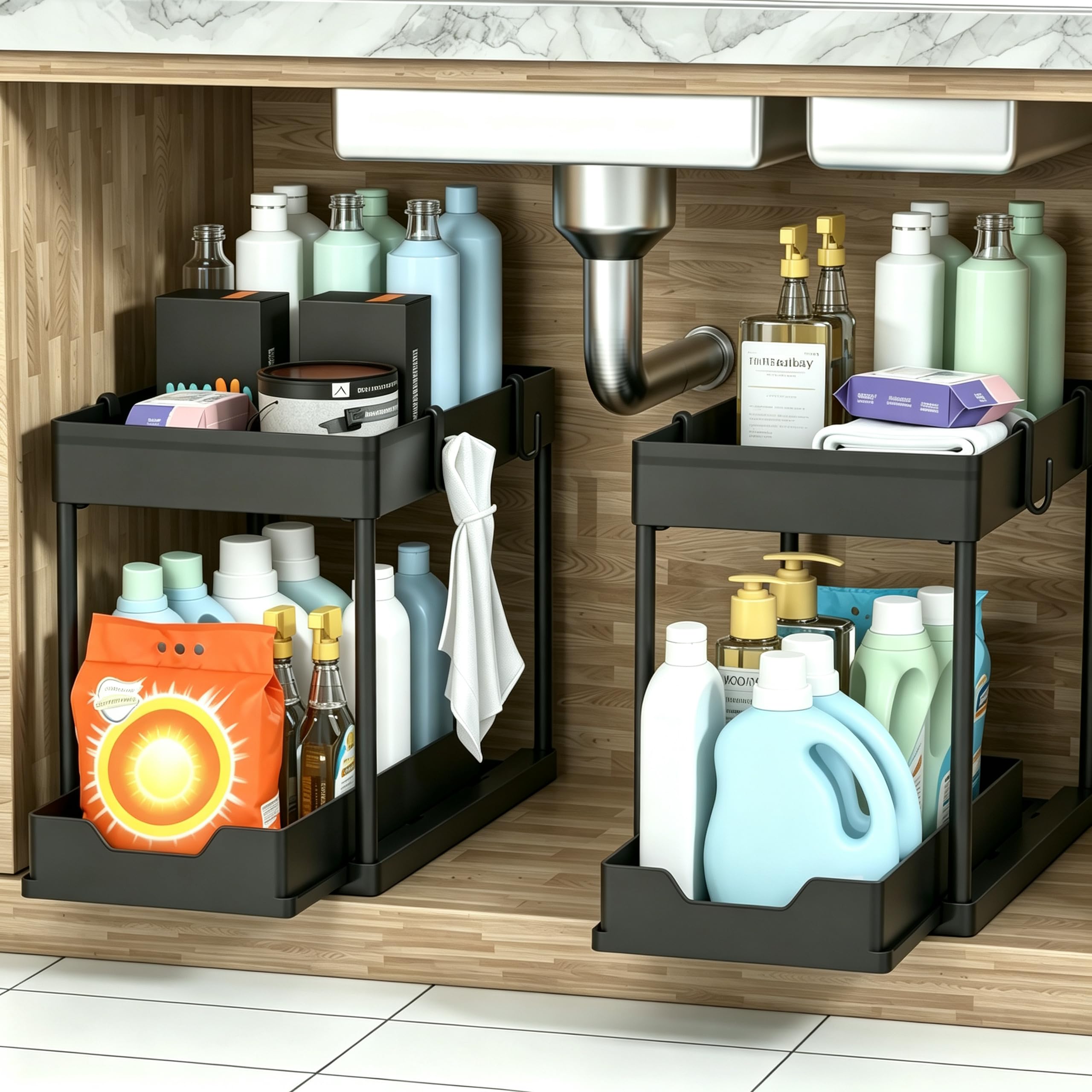 DEKAVA on bathroom countertop lifestyle shot showing organized daily essentials