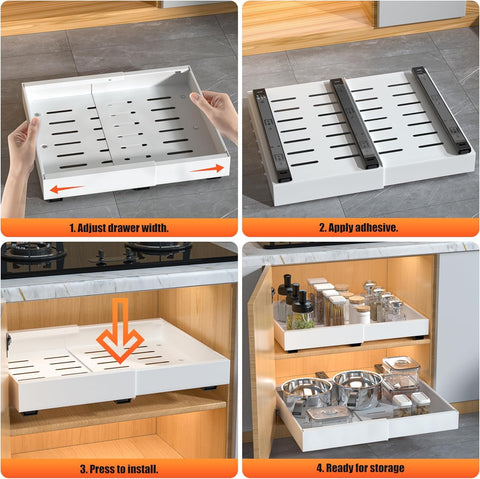 DEKAVA installed under sink showing pull-out access and convenience