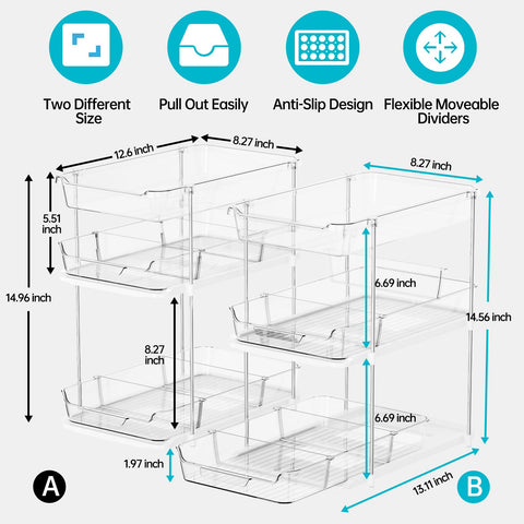 Delamu assembled under sink around pipes demonstrating adjustable fit advantage