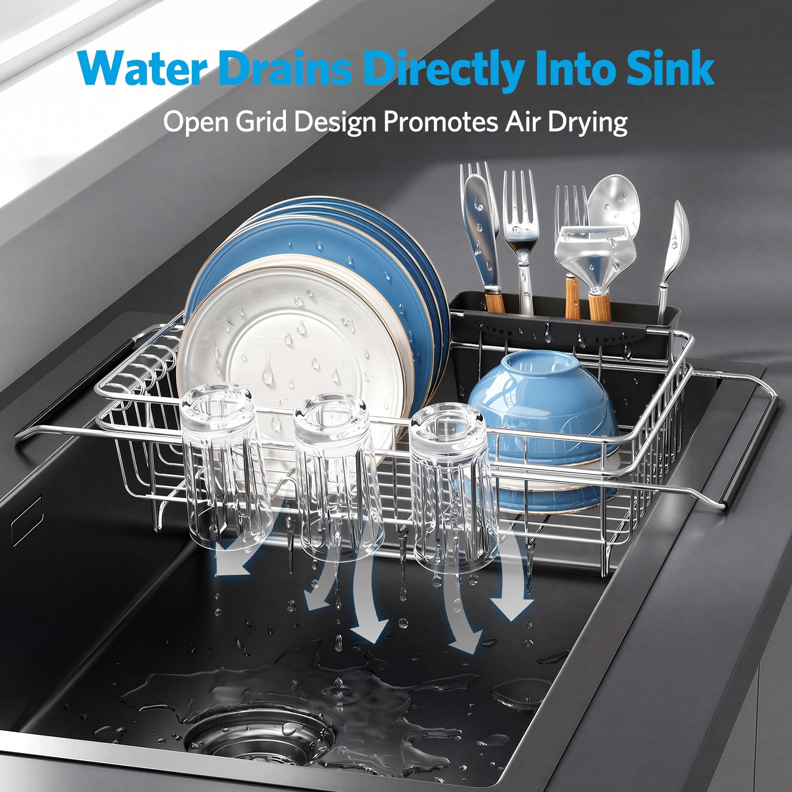 Delamu in compact kitchen lifestyle freeing countertop space effectively