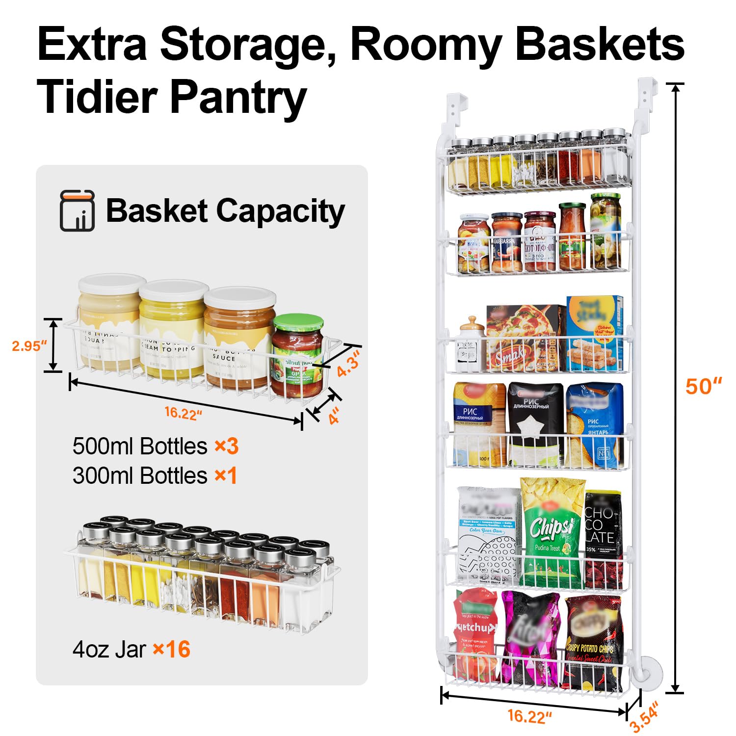 Delamu hanging over pantry door in kitchen to maximize vertical storage