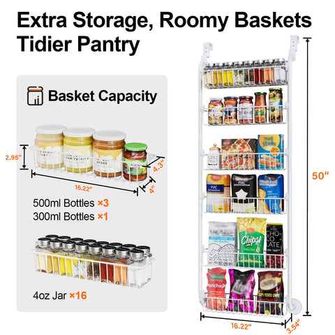 Delamu hanging over pantry door in kitchen to maximize vertical storage