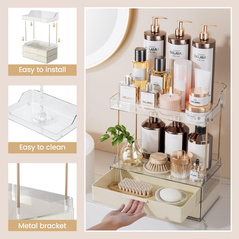Delamu clear PET drawer texture easy-clean material for maintenance benefit