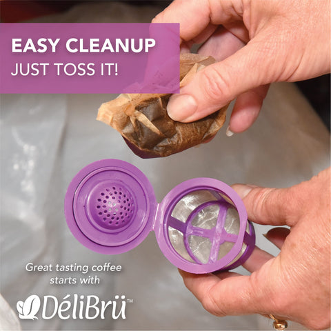 Delibru in a morning coffee setup highlighting convenience