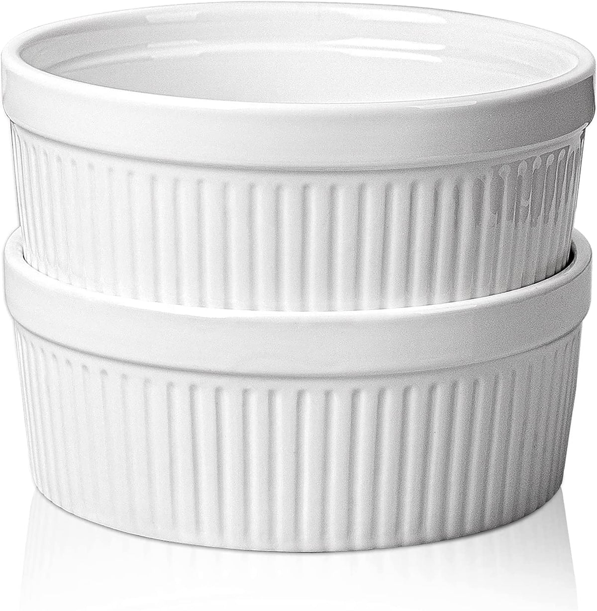 DELLING front view of large ramekin showing clean white finish and utility