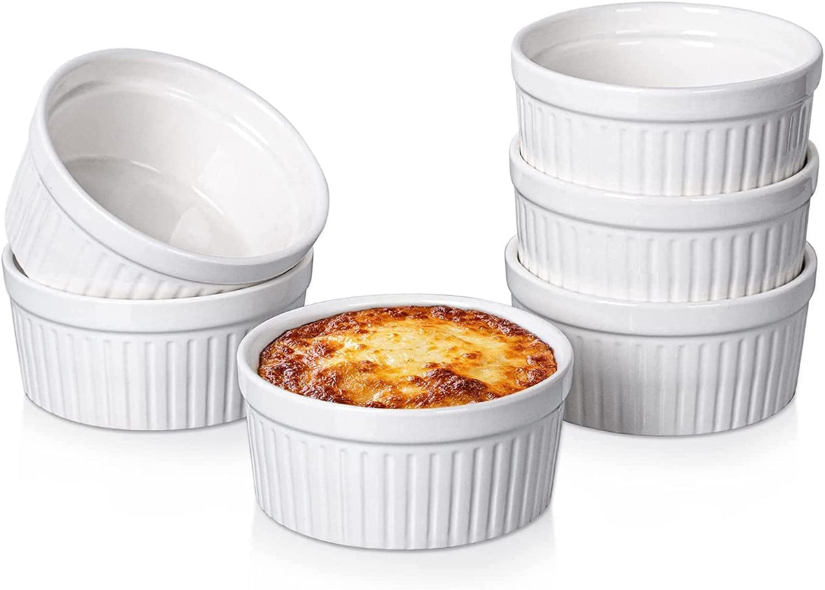 DELLING front view of white ramekin showing clean silhouette and versatile use