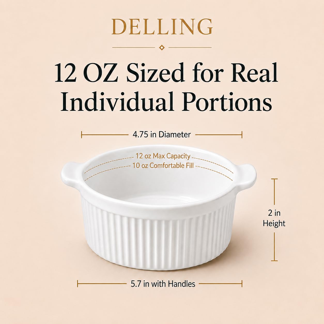 DELLING close-up of dual handles offering secure, easy lifting benefit