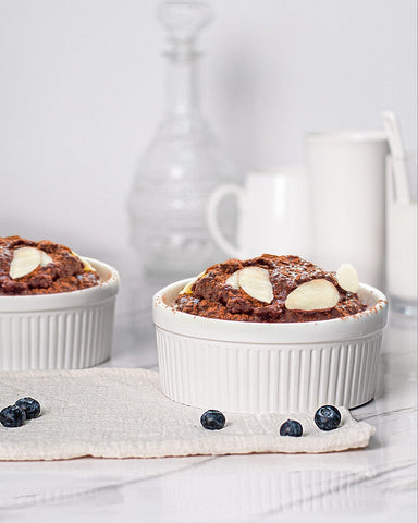 DELLING ramekin next to spoon for scale showing one-quart serving capacity