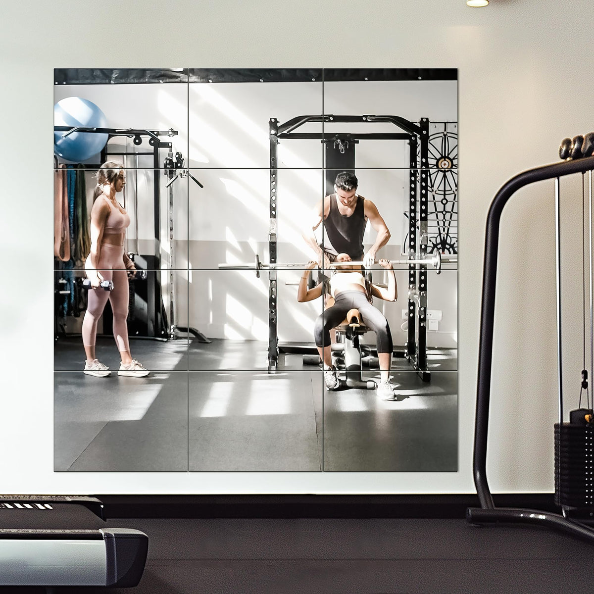 Delma front packaging showing 12 mirror tiles and secure foam packaging benefit
