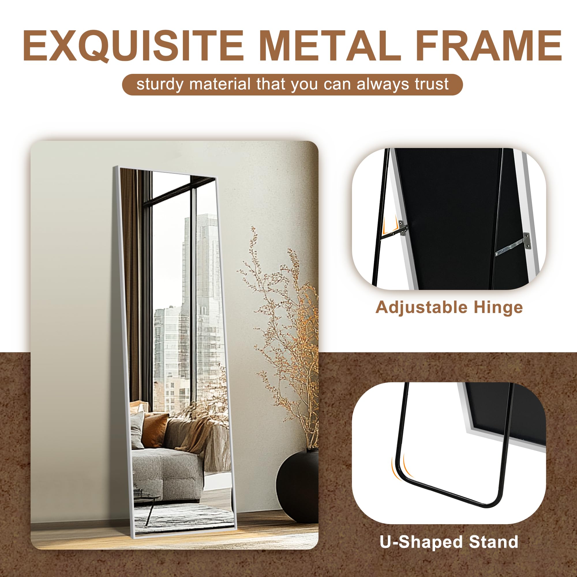 Delma mirror mounted behind door showing convenient placement and utility benefit