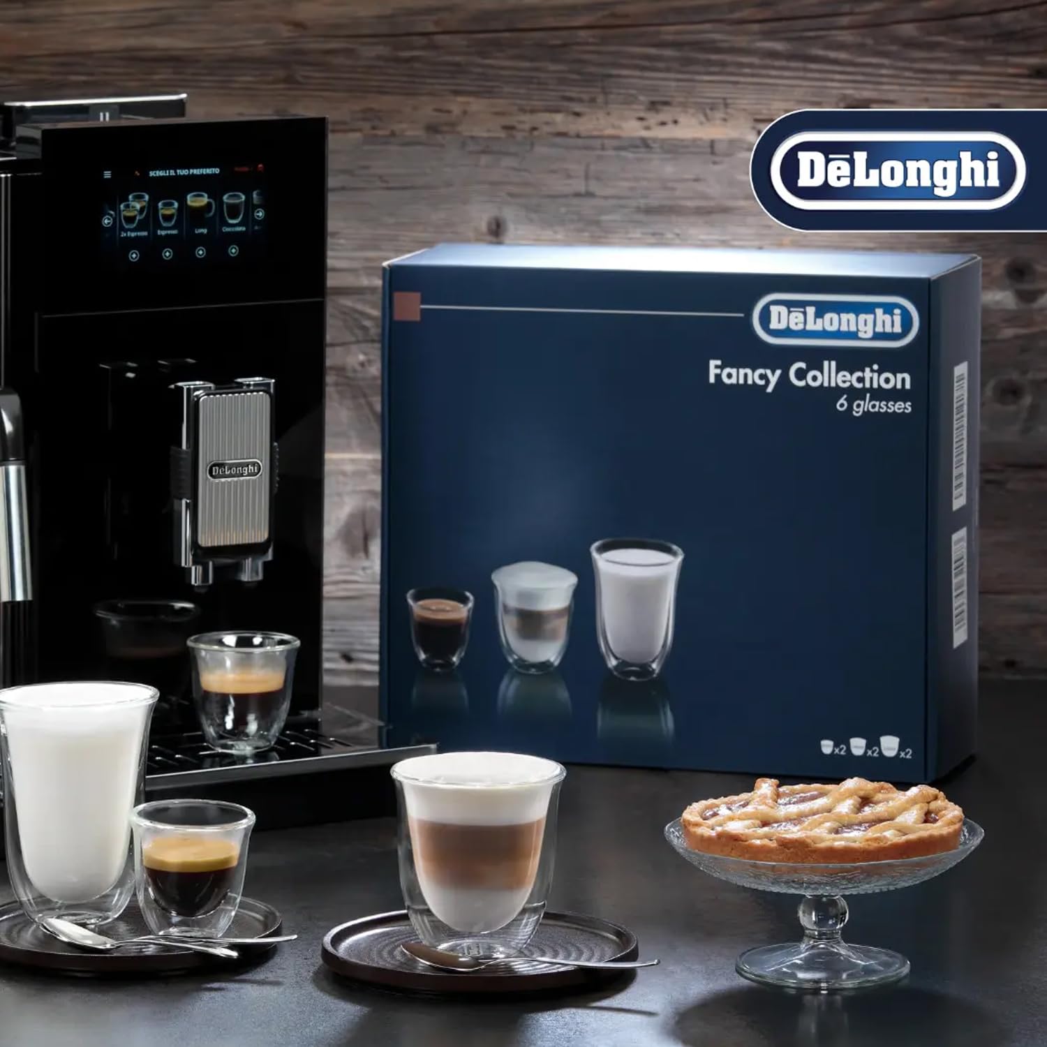 De'Longhi latte macchiato layered view highlighting visual layers and serving appeal benefit
