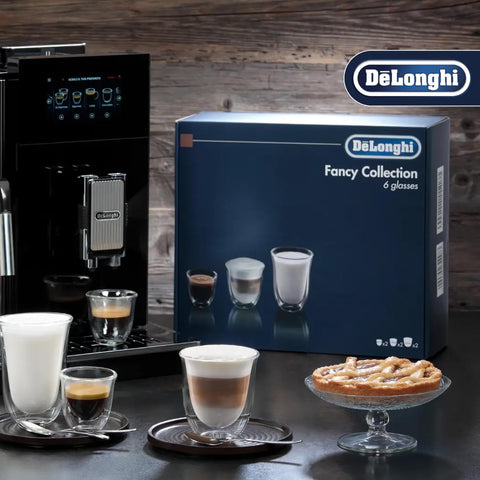 De'Longhi latte macchiato layered view highlighting visual layers and serving appeal benefit