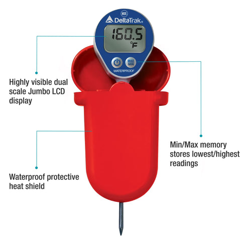 DeltaTrak heat shield close-up protecting the LCD for longer durability