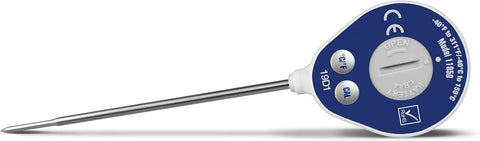 DeltaTrak next to silverware to show compact size and easy storage