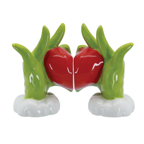 Department 56 Grinch heart-in-hands detail highlighting hand-painted colors and texture